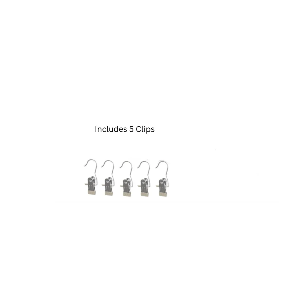 Hanger Set Heavy Duty Metal Matte Powder Coated Black 40 Pack & 5 Clips New Set